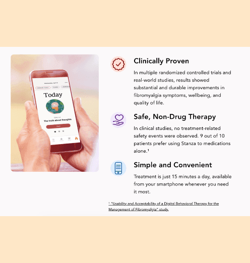 Stanza MVP: FDA-Cleared CBT App for Fibromyalgia detail 1